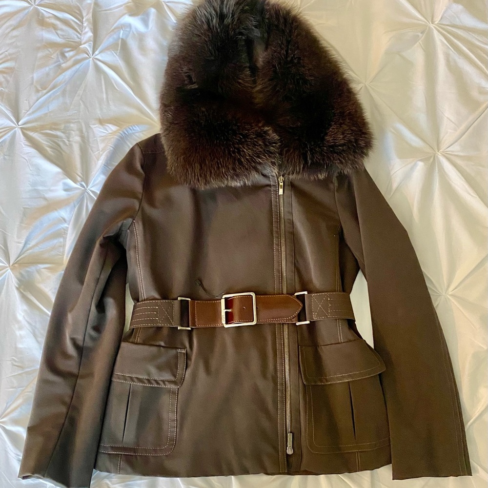 MaxMara Coat Fox fur trim